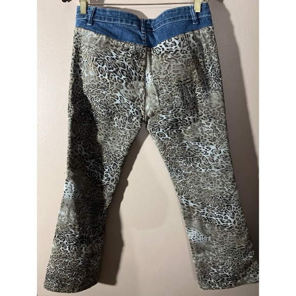 Alberto Makali Leopard Print Jeans with Blue Denim Waistband - Picture 3 of 3